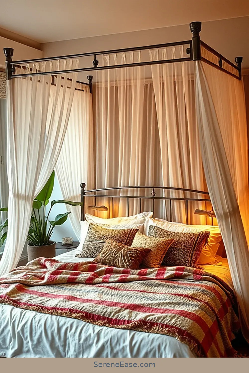18 Ways to Incorporate Metallic Accents in Your Bohemian Bedroom Style 16 Chic Metallic Bed Canopies for 18 Ways to Incorporate Metallic Accents in Your Bohemian Bedroom Style