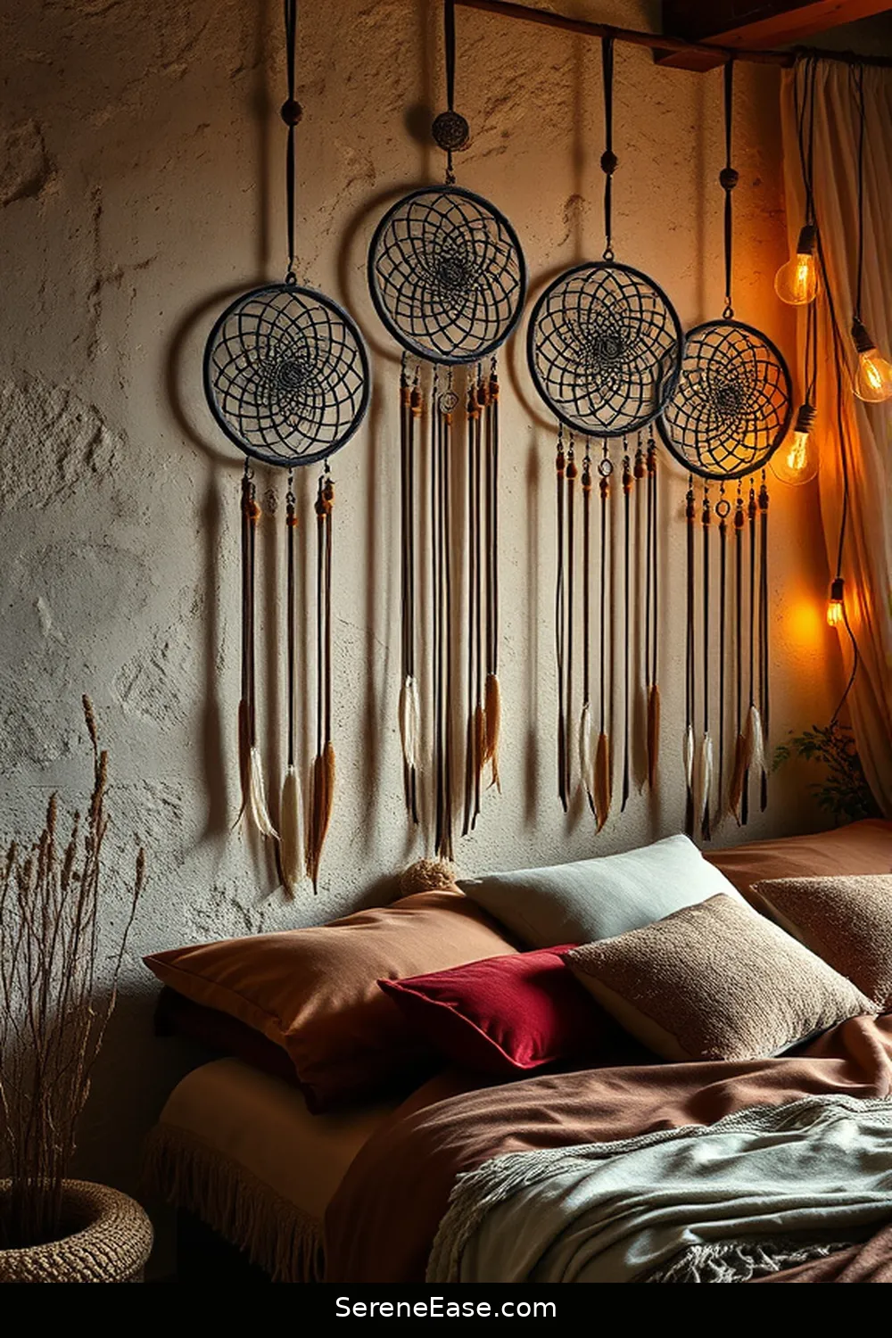 18 Ways to Incorporate Metallic Accents in Your Bohemian Bedroom Style 2 Metallic Dreamcatchers for 18 Ways to Incorporate Metallic Accents in Your Bohemian Bedroom Style
