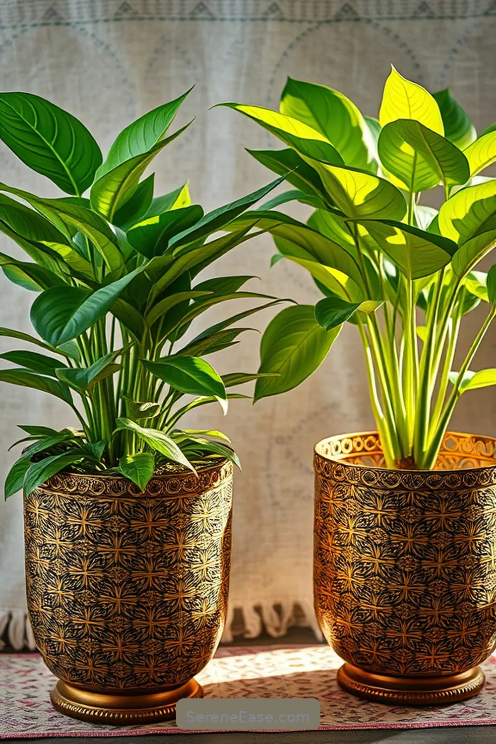 18 Ways to Incorporate Metallic Accents in Your Bohemian Bedroom Style 10 Metallic Planters for Indoor Plants for 18 Ways to Incorporate Metallic Accents in Your Bohemian Bedroom Style
