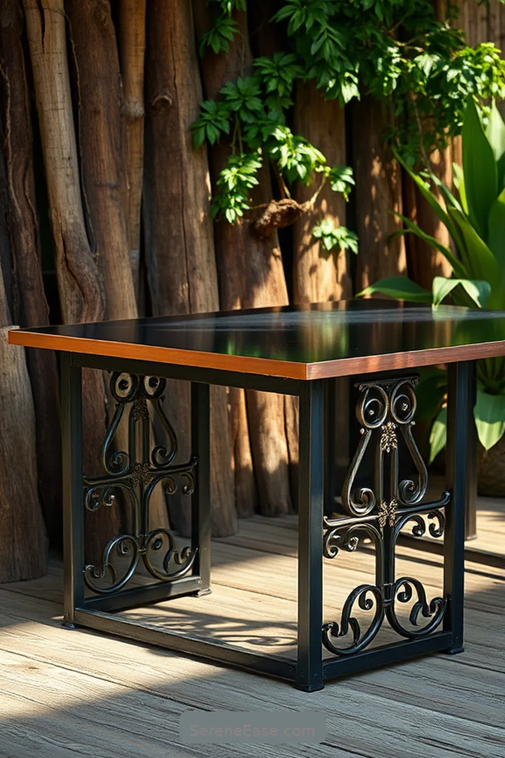 Select a Steel or Copper Desk for 18 Ways to Incorporate Metallic Accents in a Rustic Home Office Style