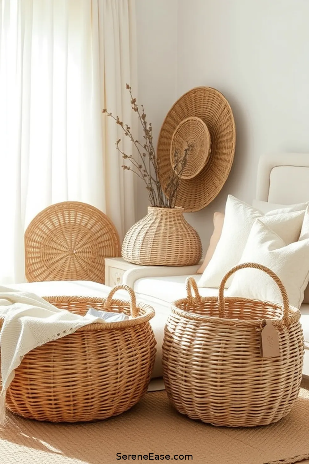 18 Ways to Incorporate Neutral Tones in Coastal Bedroom Style 13 Incorporate Woven Baskets for 18 Ways to Incorporate Neutral Tones in Coastal Bedroom Style