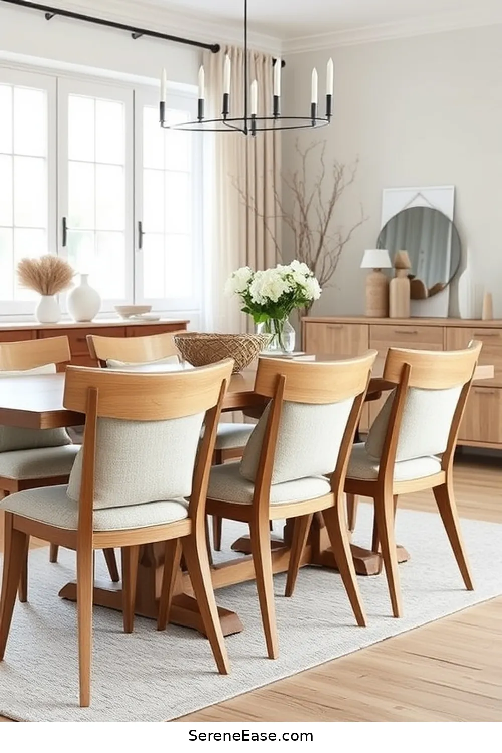 18 Ways to Incorporate Neutral Tones in Scandinavian Style Dining Rooms 17 Add Soft Cushions for Comfort for 18 Ways to Incorporate Neutral Tones in Scandinavian Style Dining Rooms