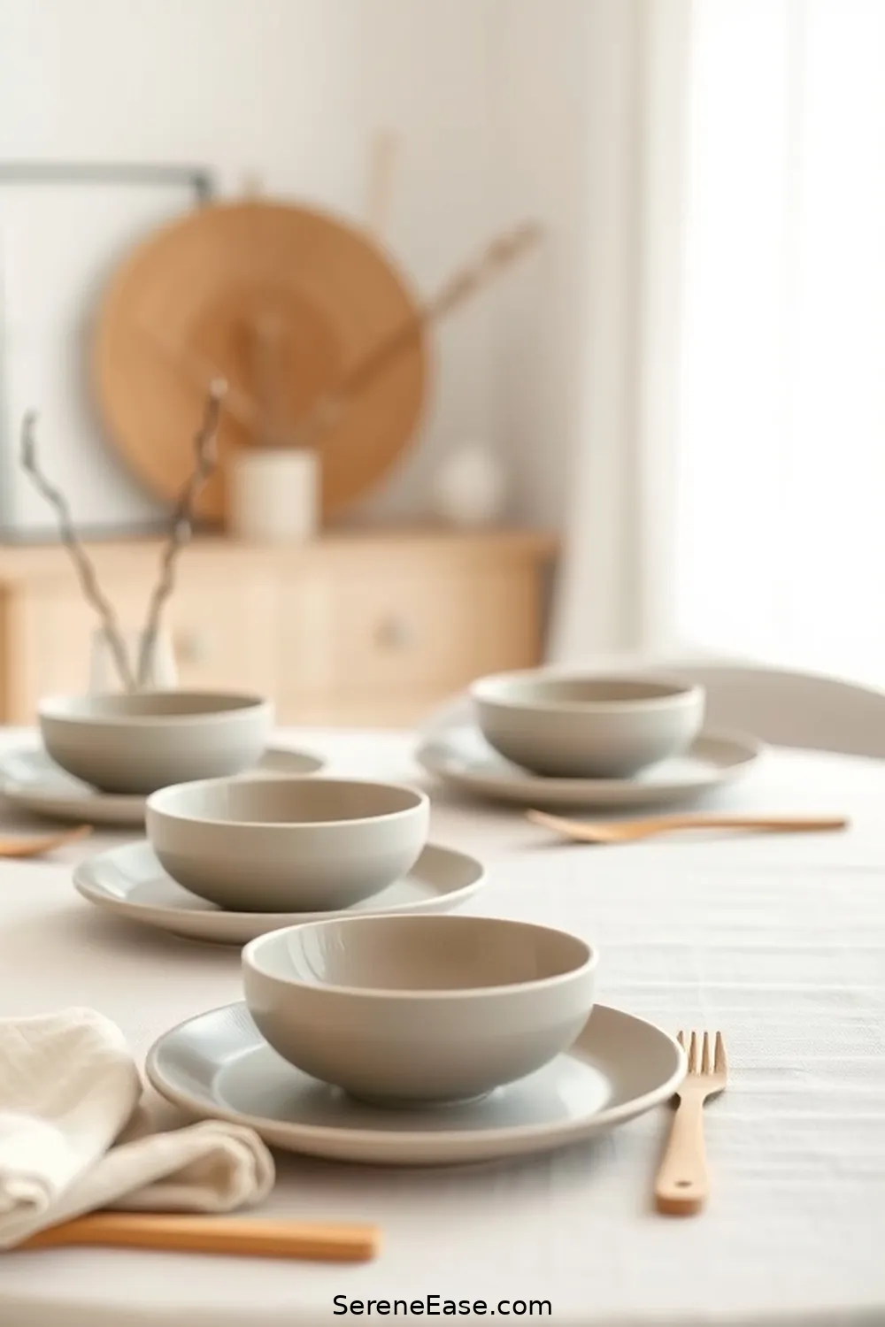 18 Ways to Incorporate Neutral Tones in Scandinavian Style Dining Rooms 7 Choose Simple Tableware for 18 Ways to Incorporate Neutral Tones in Scandinavian Style Dining Rooms