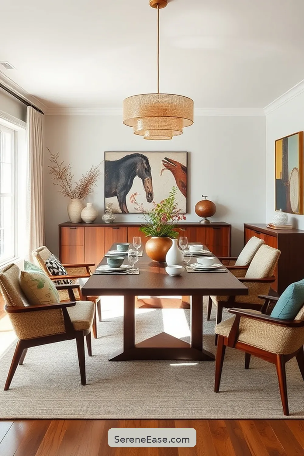 18 Ways to Incorporate Neutral Tones in Your Mid-Century Modern Dining Room Style 19 Balance Bold Decor With Subtle Neutral Elements for 18 Ways to Incorporate Neutral Tones in Your Mid-Century Modern Dining Room Style