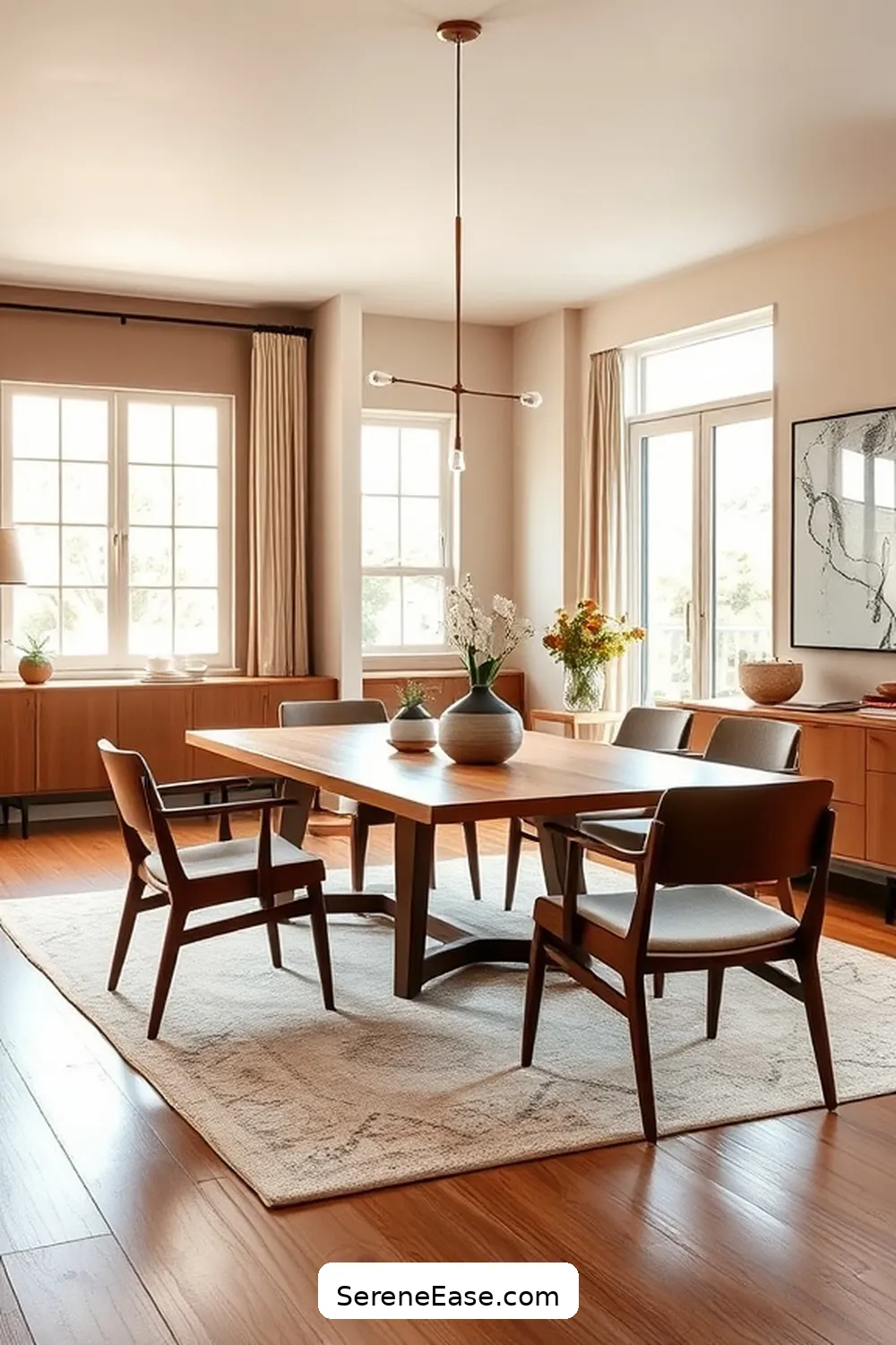 18 Ways to Incorporate Neutral Tones in Your Mid-Century Modern Dining Room Style 2 Choose a Neutral Color Palette for Walls for 18 Ways to Incorporate Neutral Tones in Your Mid-Century Modern Dining Room Style