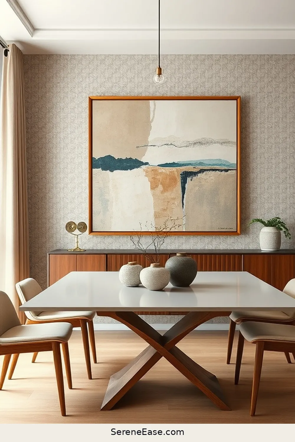 18 Ways to Incorporate Neutral Tones in Your Mid-Century Modern Dining Room Style 10 Display Artwork With Neutral Tones for 18 Ways to Incorporate Neutral Tones in Your Mid-Century Modern Dining Room Style