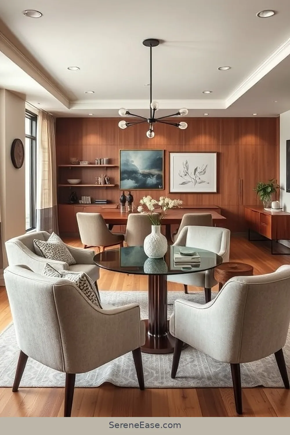 18 Ways to Incorporate Neutral Tones in Your Mid-Century Modern Dining Room Style 8 Mix Neutral Seating Options for Eclectic Appeal for 18 Ways to Incorporate Neutral Tones in Your Mid-Century Modern Dining Room Style