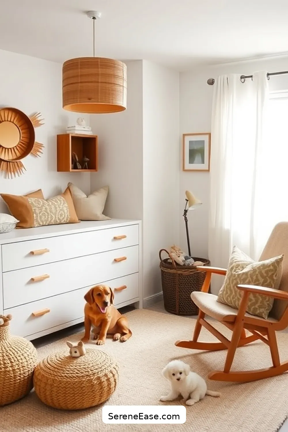 18 Ways to Incorporate Neutral Tones in a Mid-Century Modern Nursery Style 13 Add Accent Pieces in Earthy Hues for 18 Ways to Incorporate Neutral Tones in a Mid-Century Modern Nursery Style
