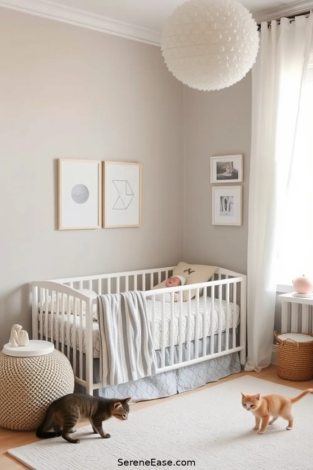 18 Ways to Incorporate Neutral Tones in a Mid-Century Modern Nursery Style 6 Add Geometric Patterns for 18 Ways to Incorporate Neutral Tones in a Mid-Century Modern Nursery Style
