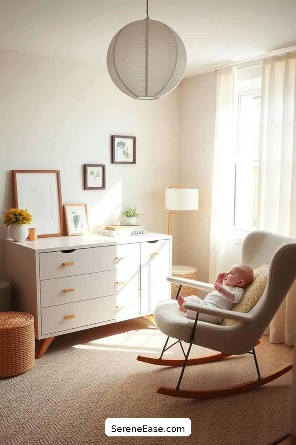 18 Ways to Incorporate Neutral Tones in a Mid-Century Modern Nursery Style 18 Add Personal Touches With Keepsakes for 18 Ways to Incorporate Neutral Tones in a Mid-Century Modern Nursery Style