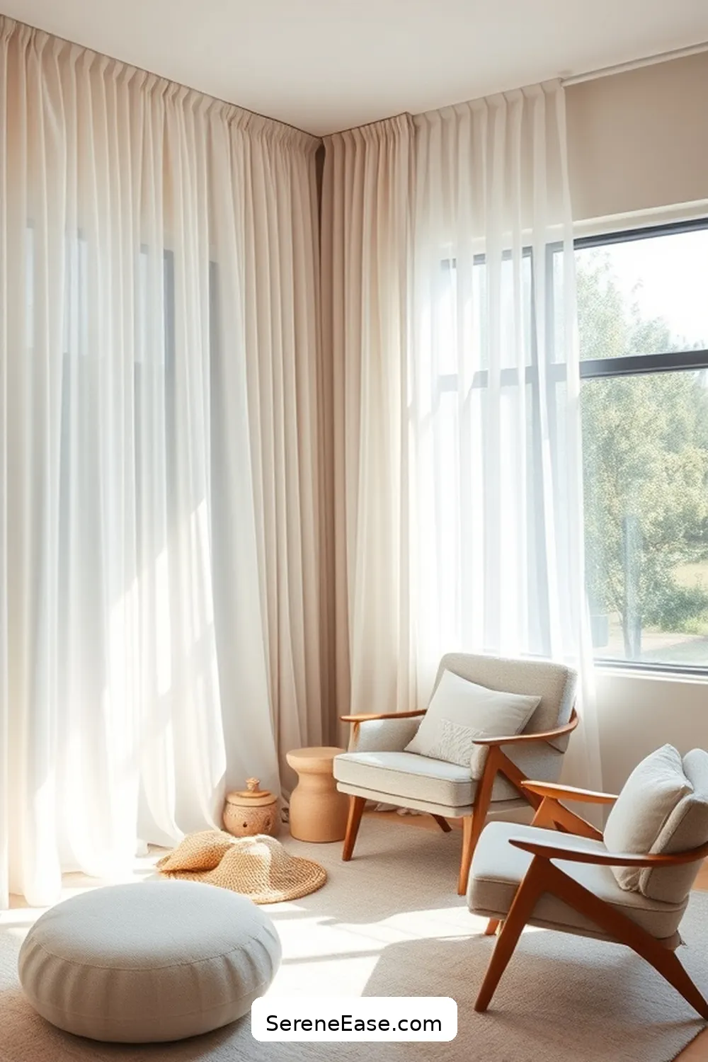 18 Ways to Incorporate Neutral Tones in a Mid-Century Modern Nursery Style 12 Incorporate Neutral Curtains for 18 Ways to Incorporate Neutral Tones in a Mid-Century Modern Nursery Style