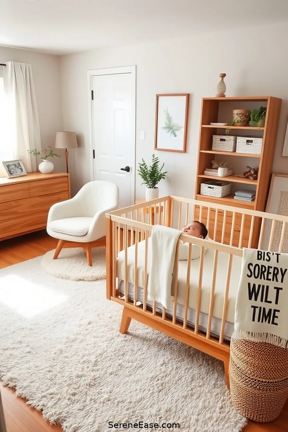 18 Ways to Incorporate Neutral Tones in a Mid-Century Modern Nursery Style 16 Incorporate a Neutral Rug for 18 Ways to Incorporate Neutral Tones in a Mid-Century Modern Nursery Style