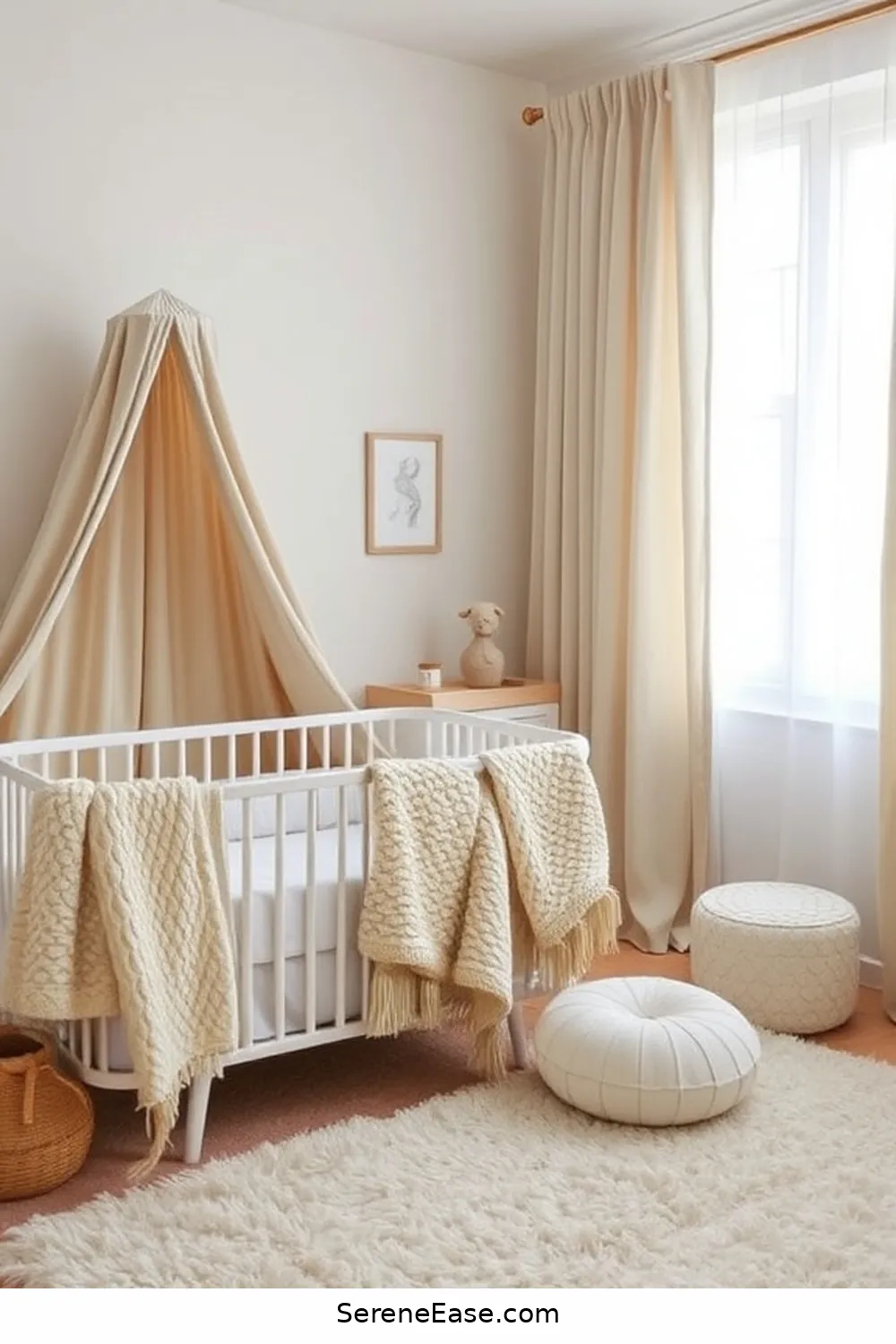 18 Ways to Incorporate Neutral Tones in a Mid-Century Modern Nursery Style 4 Use Soft Textiles for 18 Ways to Incorporate Neutral Tones in a Mid-Century Modern Nursery Style