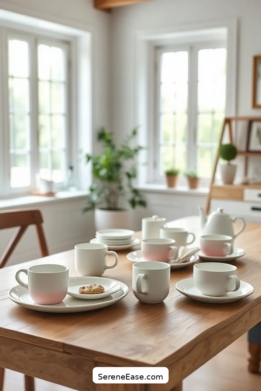 Incorporate Pastel Dishes and Mugs for 18 Ways to Incorporate Pastels Into Your Modern Farmhouse Office Style