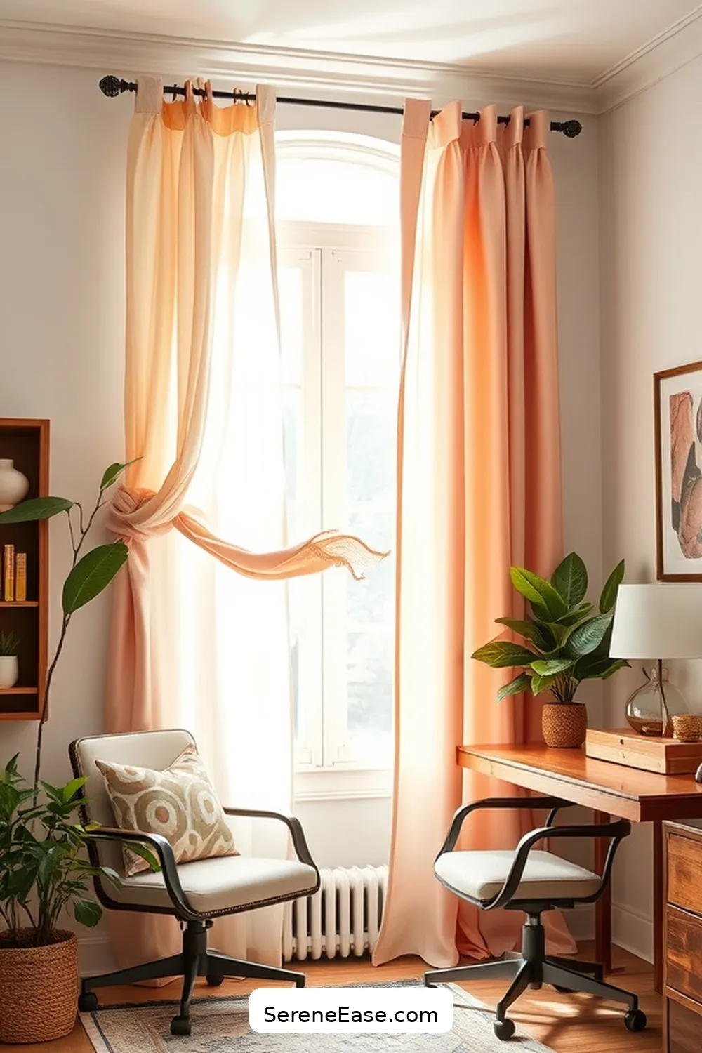 Use Pastel Window Treatments for 18 Ways to Incorporate Pastels Into Your Modern Farmhouse Office Style