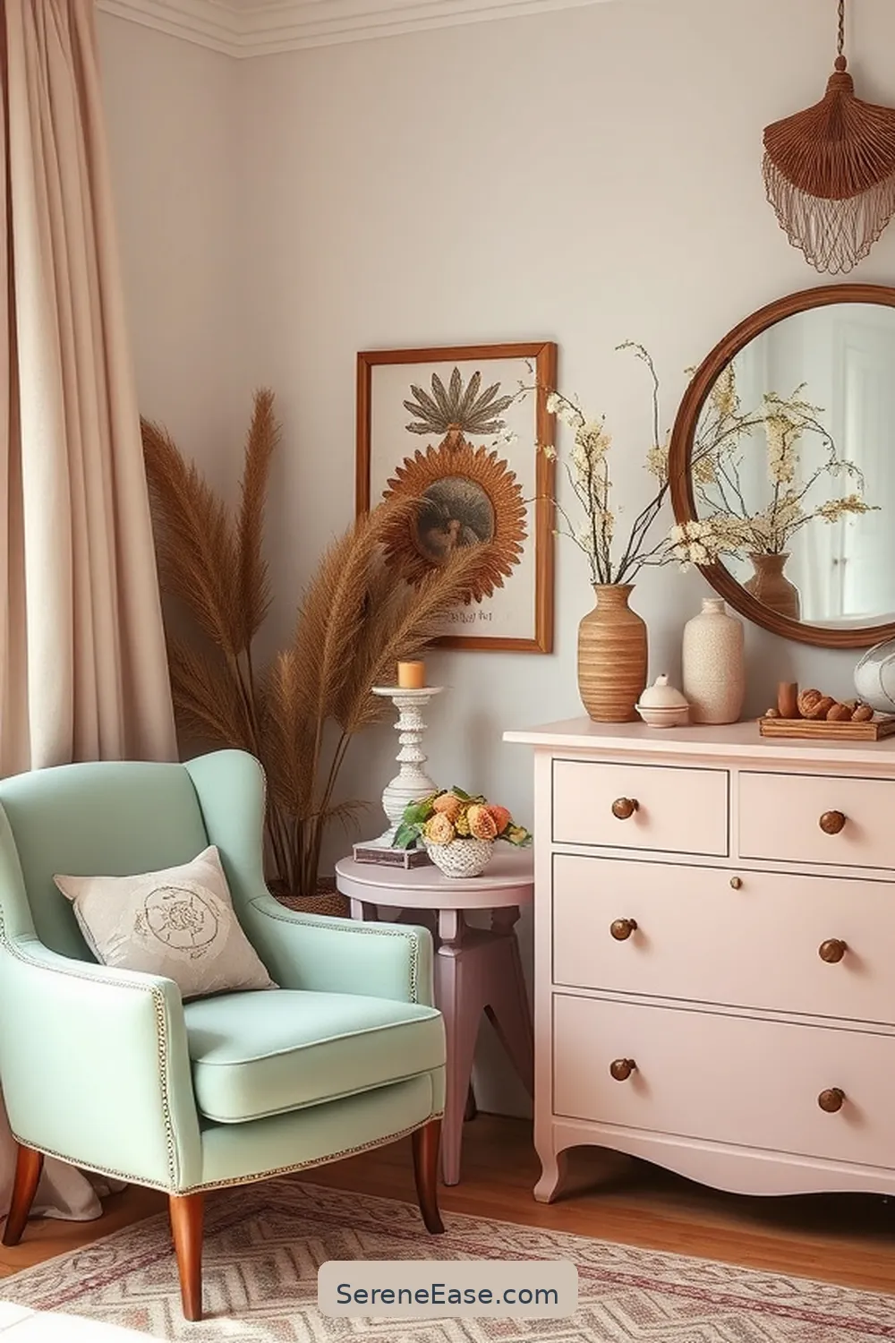 18 Ways to Incorporate Pastels in Bohemian Bedroom Style 9 Add Pastel Accent Furniture for 18 Ways to Incorporate Pastels in Bohemian Bedroom Style