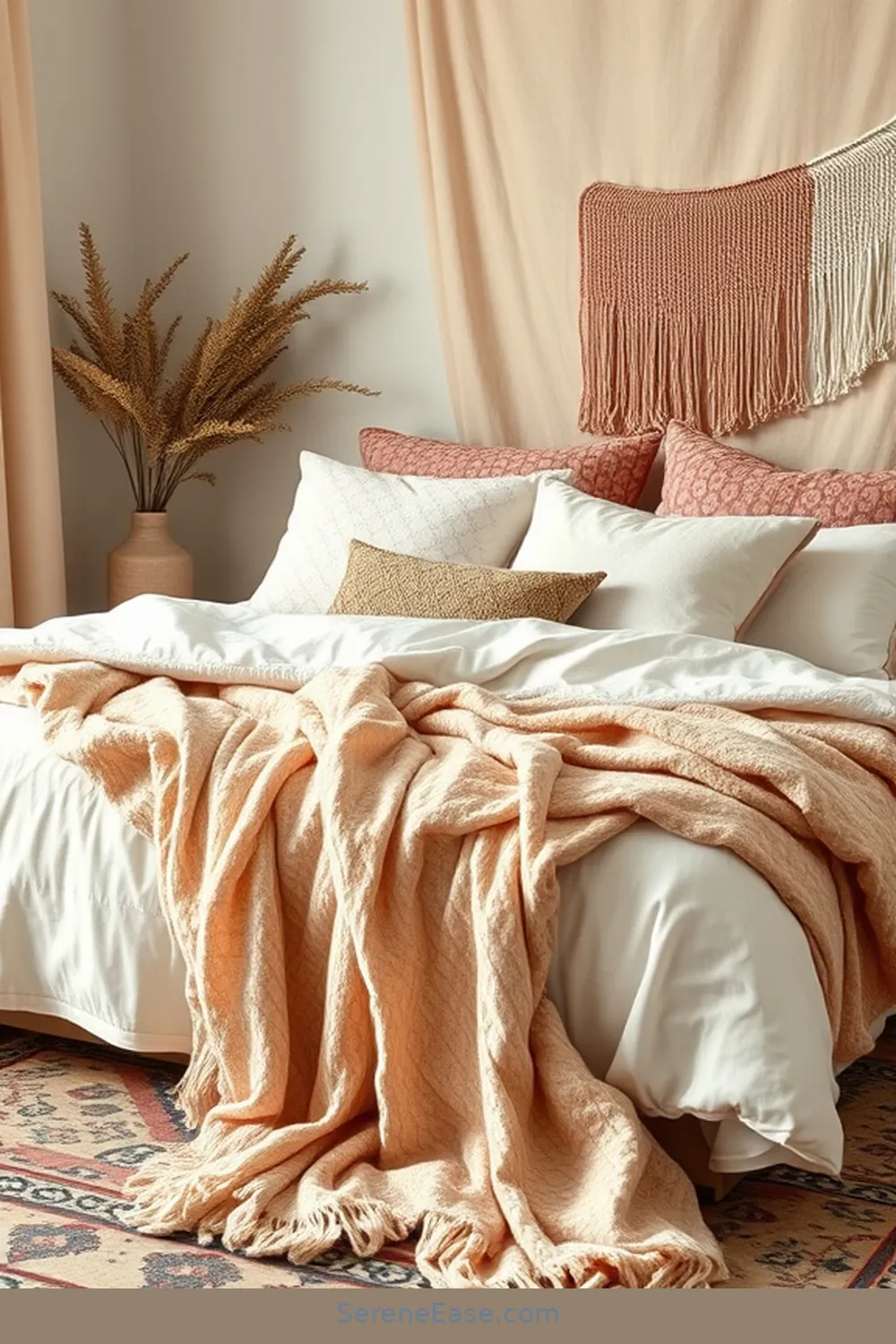 18 Ways to Incorporate Pastels in Bohemian Bedroom Style 14 Layering Pastel Textiles for 18 Ways to Incorporate Pastels in Bohemian Bedroom Style