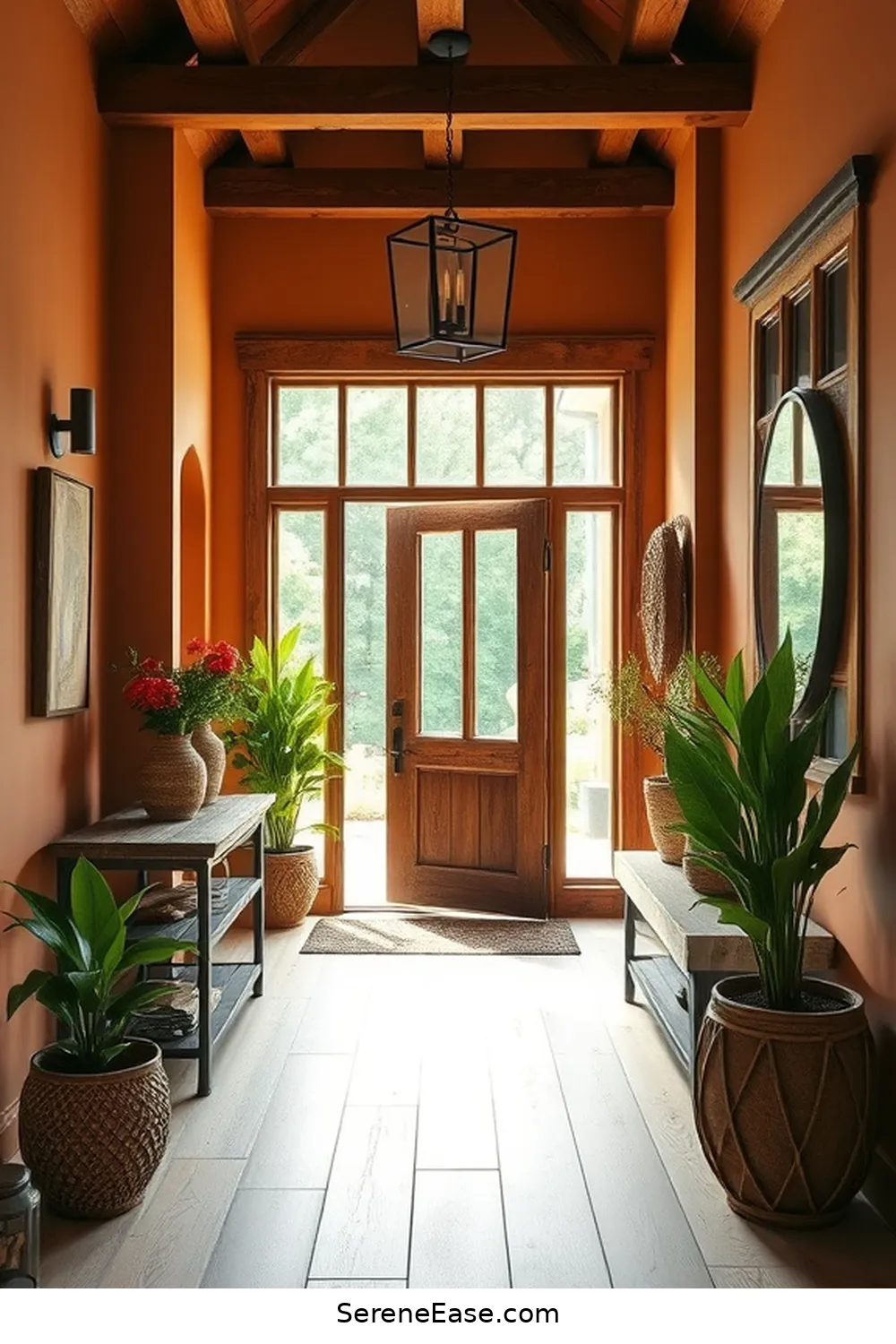18 Ways to Use Earth Tones in Modern Farmhouse Entryway Style 2 Choose a Warm Earthy Palette for Your Walls for 18 Ways to Use Earth Tones in Modern Farmhouse Entryway Style