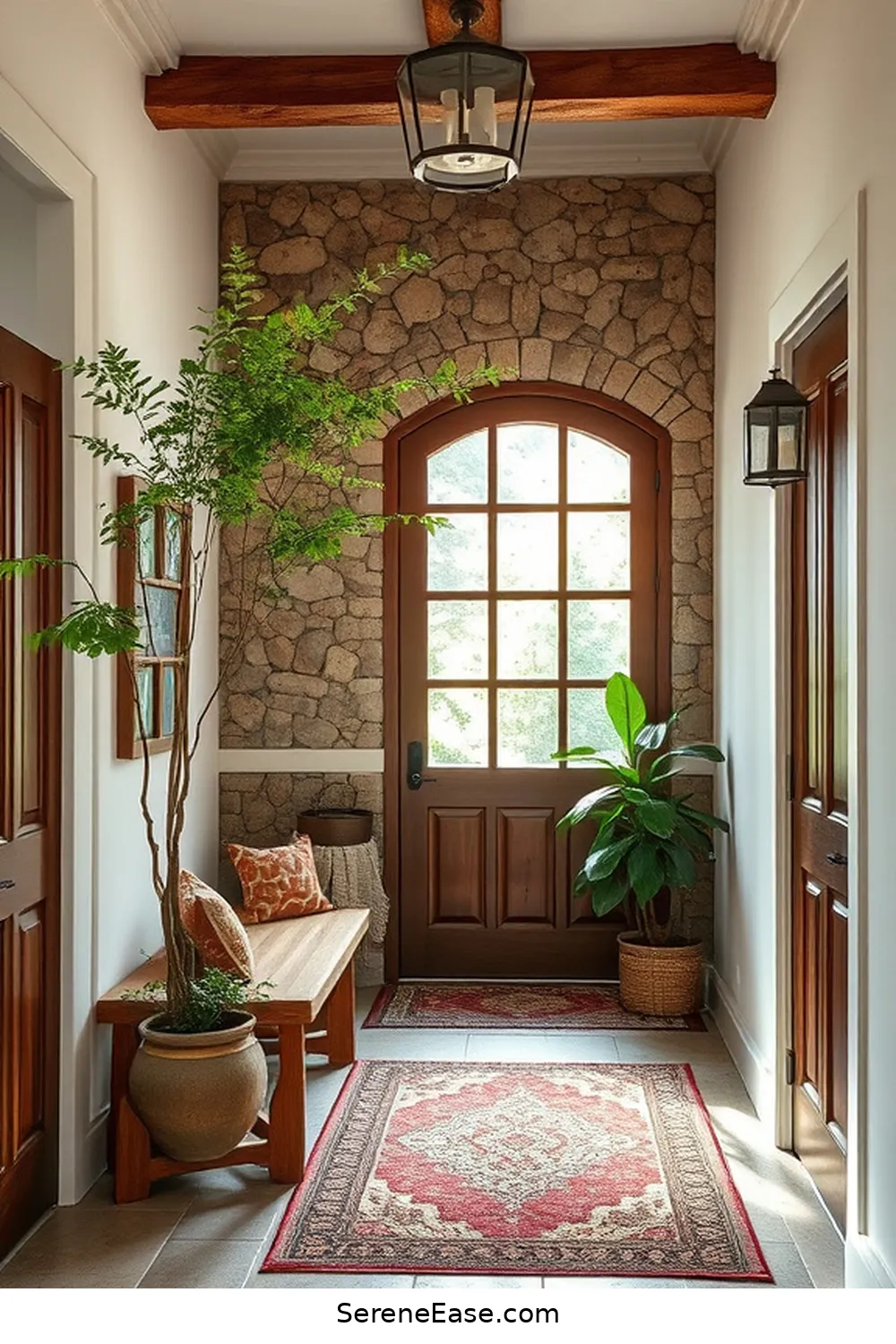 18 Ways to Use Earth Tones in Modern Farmhouse Entryway Style 8 Install a Natural Stone Accent Wall for 18 Ways to Use Earth Tones in Modern Farmhouse Entryway Style