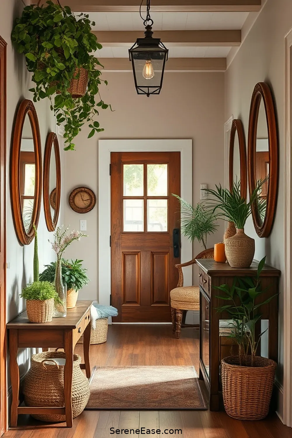 18 Ways to Use Earth Tones in Modern Farmhouse Entryway Style 12 Integrate Vintage Decor and Antiques for 18 Ways to Use Earth Tones in Modern Farmhouse Entryway Style