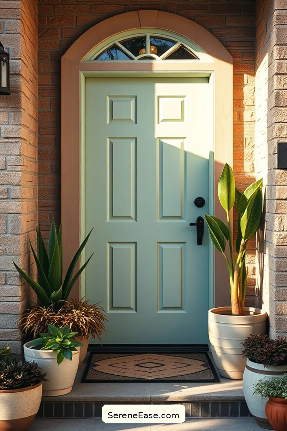 18 Ways to Use Earth Tones in Modern Farmhouse Entryway Style 13 Paint Your Front Door in a Soft Earth Tone for 18 Ways to Use Earth Tones in Modern Farmhouse Entryway Style