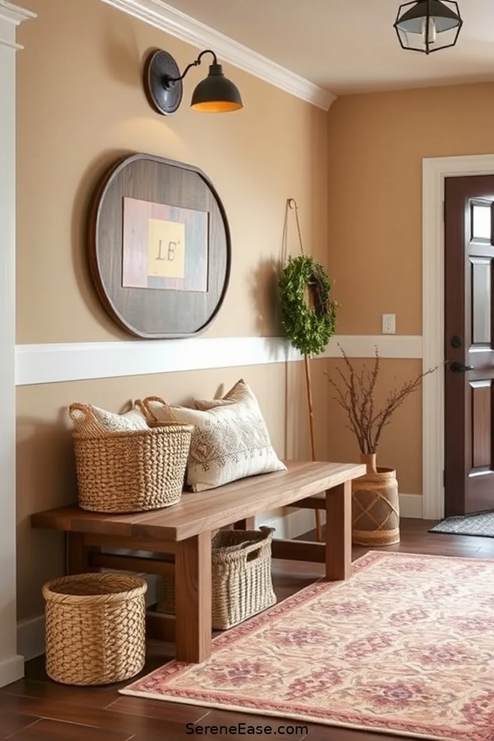 18 Ways to Use Earth Tones in Modern Farmhouse Entryway Style 6 Select Rustic Furniture Pieces for 18 Ways to Use Earth Tones in Modern Farmhouse Entryway Style