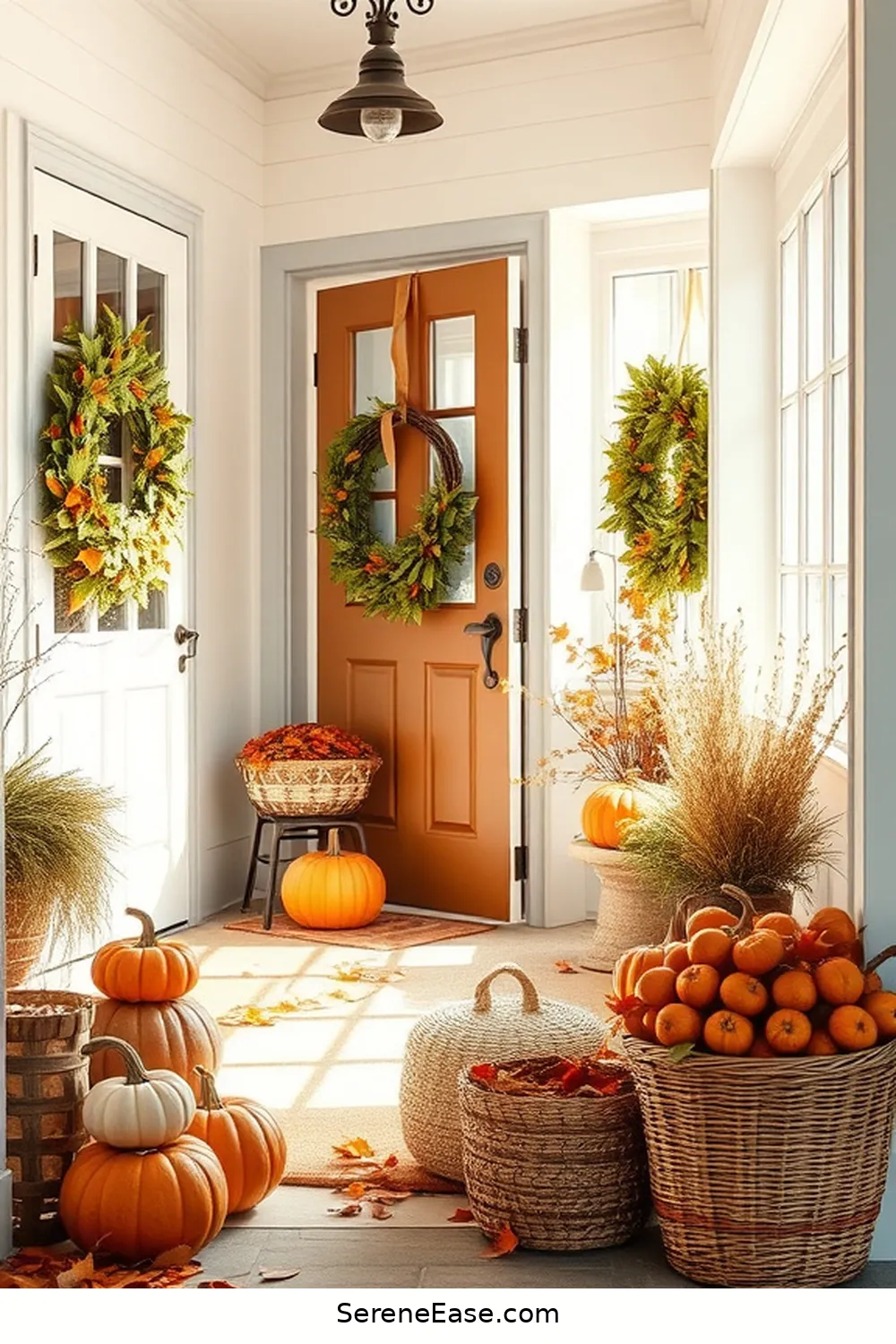 18 Ways to Use Earth Tones in Modern Farmhouse Entryway Style 19 Use Earth Tones in Seasonal Decor for 18 Ways to Use Earth Tones in Modern Farmhouse Entryway Style
