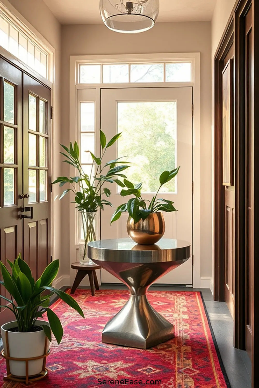 18 Ways to Use Metallic Accents in a Mid-Century Modern Entryway 5 Accent Tables for 18 Ways to Use Metallic Accents in a Mid-Century Modern Entryway