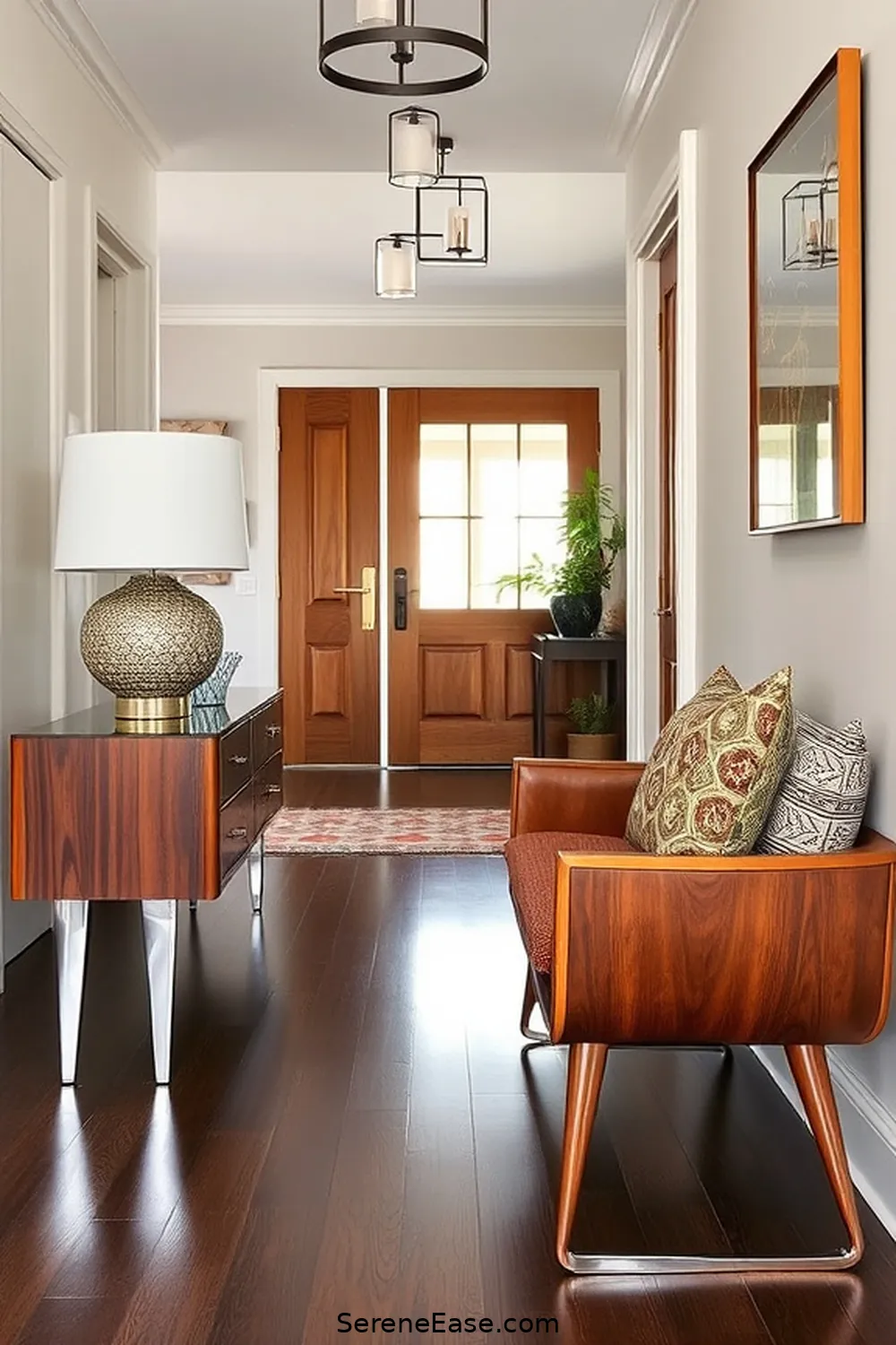 18 Ways to Use Metallic Accents in a Mid-Century Modern Entryway 14 Furniture Legs and Bases for 18 Ways to Use Metallic Accents in a Mid-Century Modern Entryway