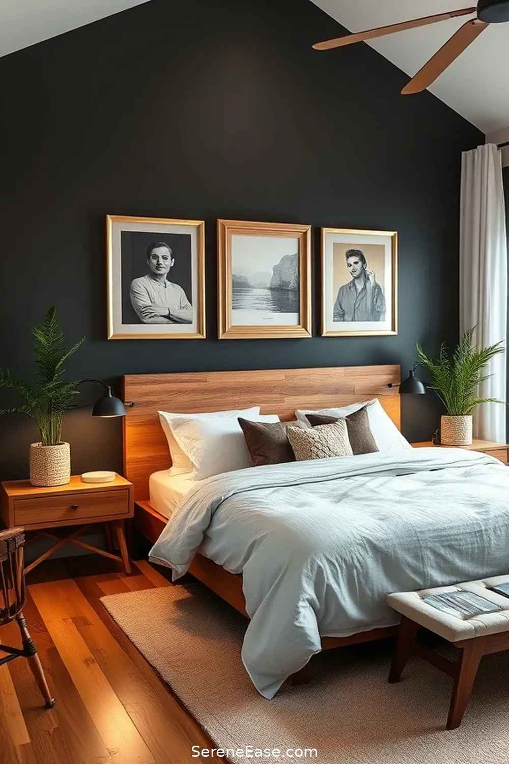 18 Ways to Use Metallic Accents in a Modern Farmhouse Bedroom Style 6 Accent Wall Art for 18 Ways to Use Metallic Accents in a Modern Farmhouse Bedroom Style