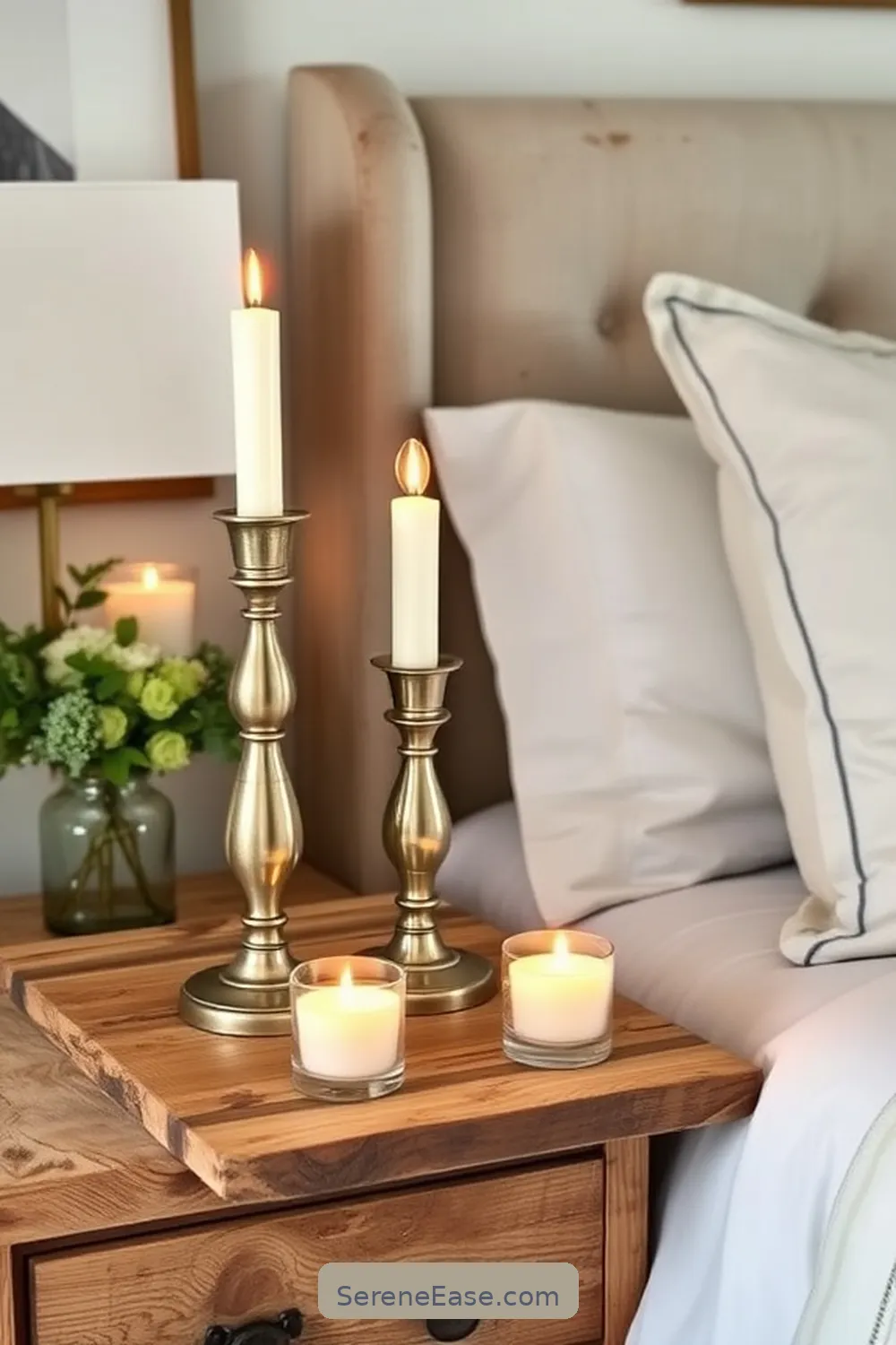 18 Ways to Use Metallic Accents in a Modern Farmhouse Bedroom Style 13 Candle Holders for 18 Ways to Use Metallic Accents in a Modern Farmhouse Bedroom Style