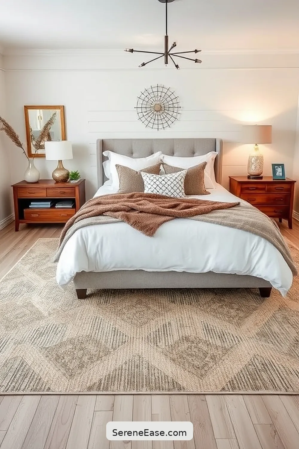 18 Ways to Use Metallic Accents in a Modern Farmhouse Bedroom Style 12 Metallic Rugs for 18 Ways to Use Metallic Accents in a Modern Farmhouse Bedroom Style