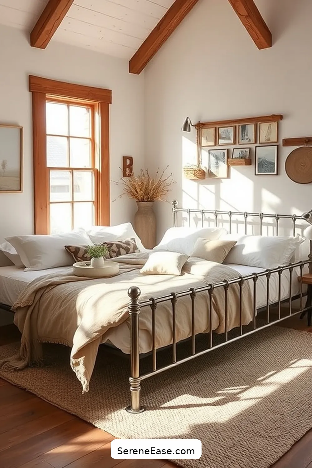 18 Ways to Use Metallic Accents in a Modern Farmhouse Bedroom Style 3 Shiny Bed Frames for 18 Ways to Use Metallic Accents in a Modern Farmhouse Bedroom Style