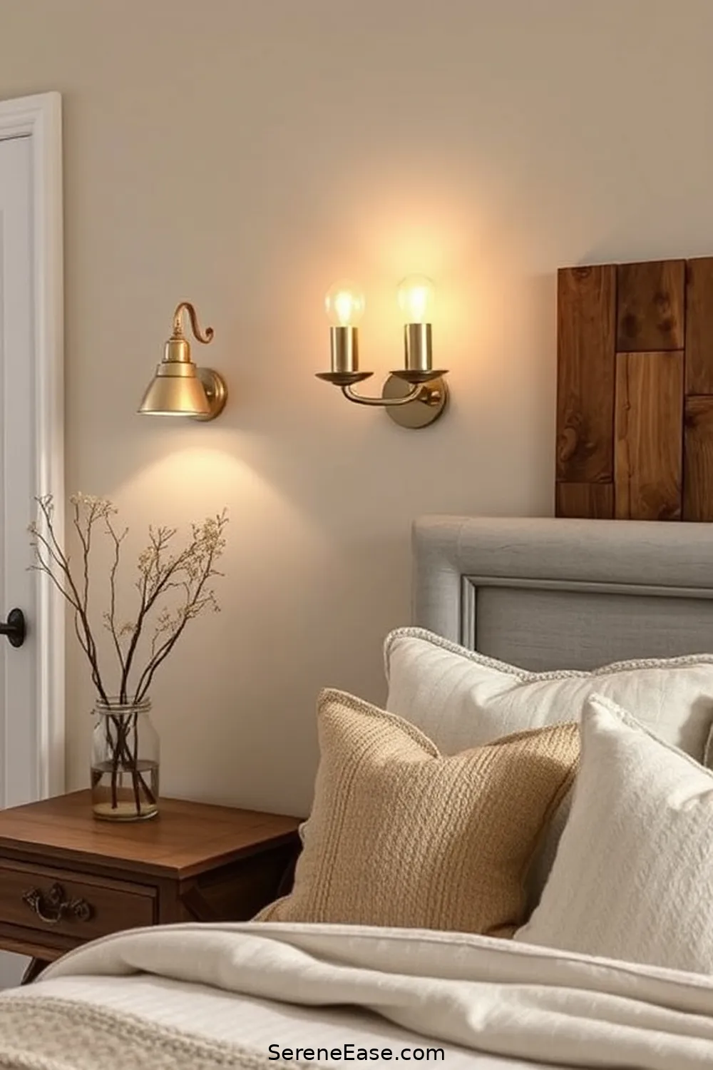 18 Ways to Use Metallic Accents in a Modern Farmhouse Bedroom Style 14 Wall Sconces for 18 Ways to Use Metallic Accents in a Modern Farmhouse Bedroom Style