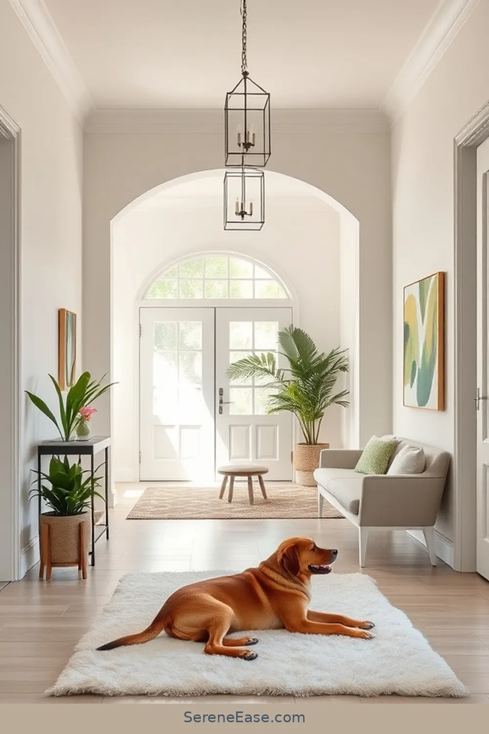 Embrace Open Space for 18 Ways to Use Neutral Tones in a Mid-Century Modern Style Entryway