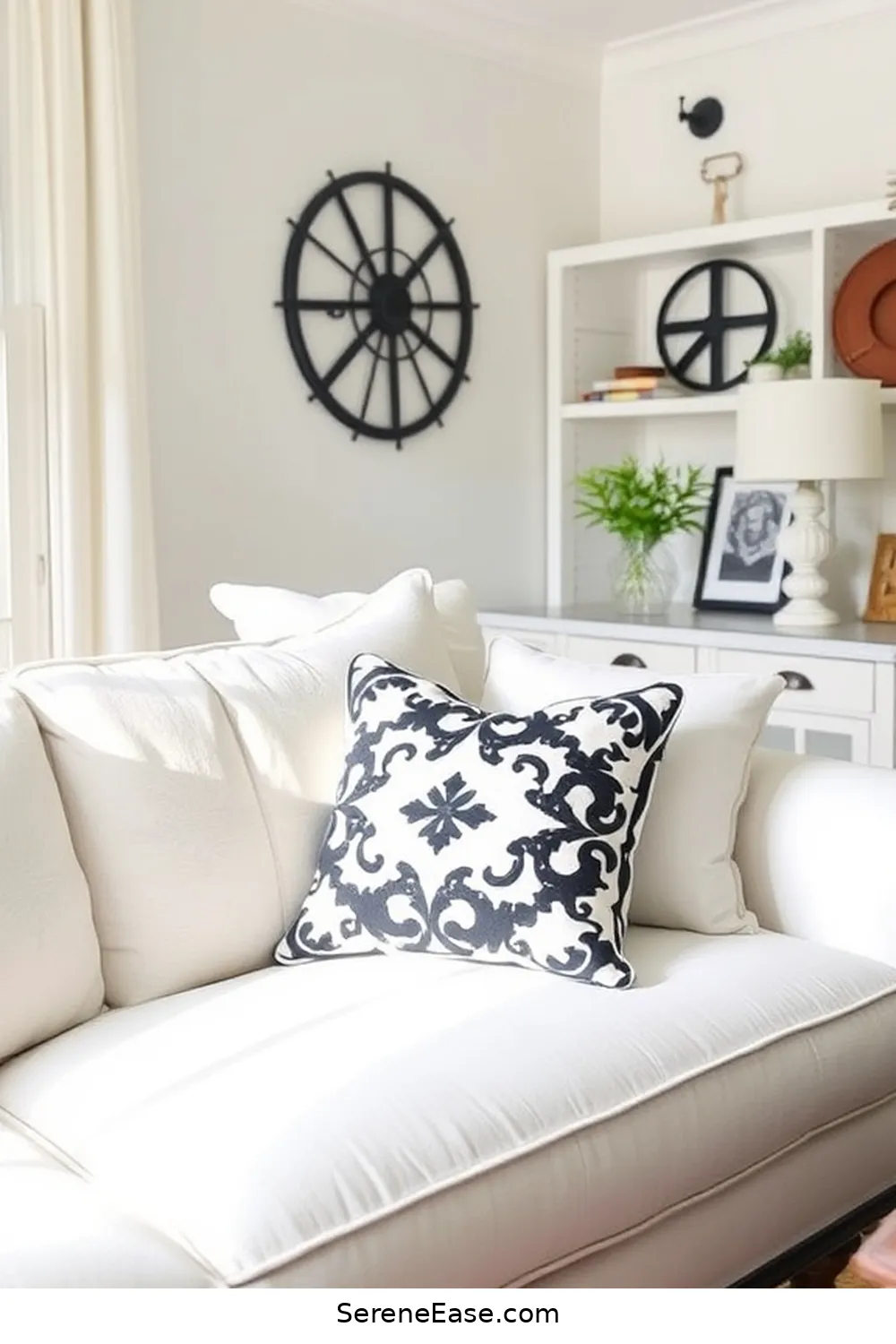 19 Chic Ways to Incorporate Black and White in Your Coastal Home Office Style 8 Black and White Throw Pillows for 19 Chic Ways to Incorporate Black and White in Your Coastal Home Office Style