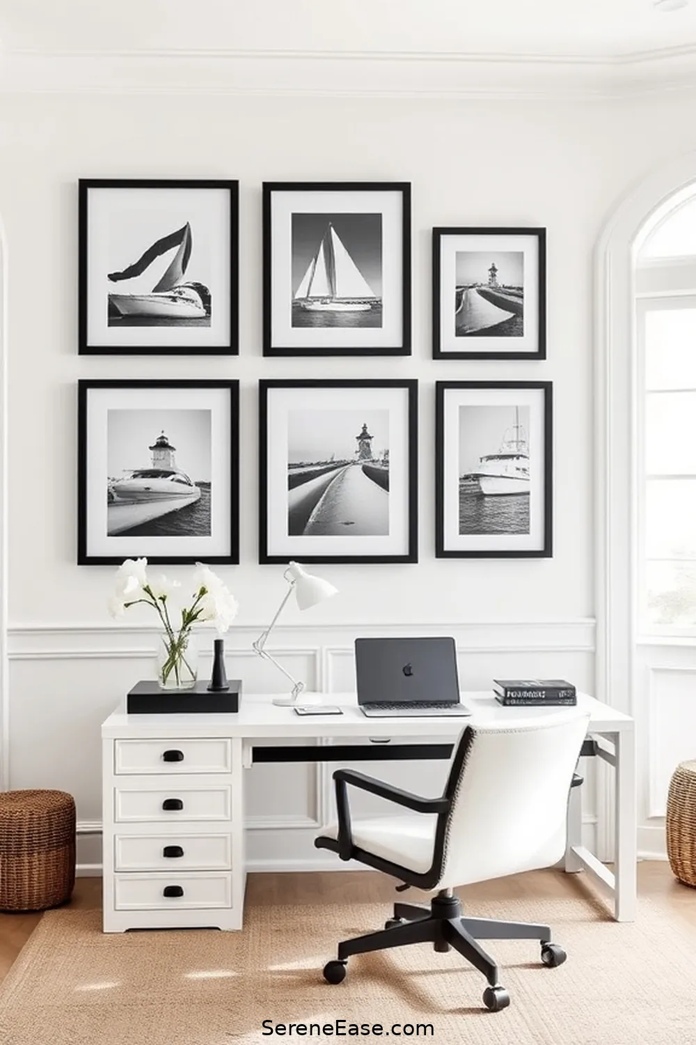 19 Chic Ways to Incorporate Black and White in Your Coastal Home Office Style 6 Elegant Black Frames for Photographs for 19 Chic Ways to Incorporate Black and White in Your Coastal Home Office Style