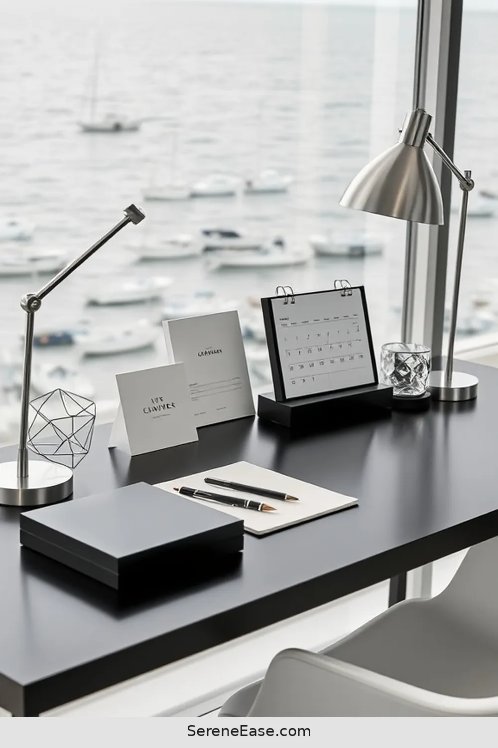 19 Chic Ways to Incorporate Black and White in Your Coastal Home Office Style 4 Monochrome Desk Accessories for 19 Chic Ways to Incorporate Black and White in Your Coastal Home Office Style