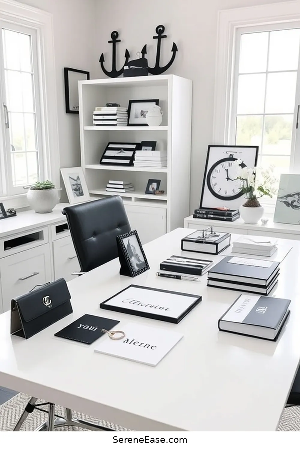 19 Chic Ways to Incorporate Black and White in Your Coastal Home Office Style 20 Personalized Black and White Stationery for 19 Chic Ways to Incorporate Black and White in Your Coastal Home Office Style