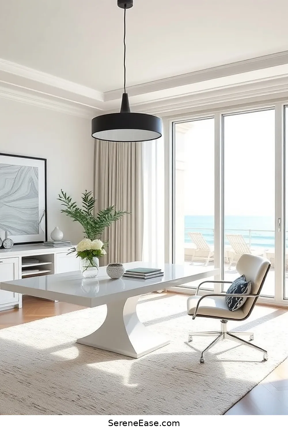 19 Chic Ways to Incorporate Black and White in Your Coastal Home Office Style 7 Statement Lighting Fixtures for 19 Chic Ways to Incorporate Black and White in Your Coastal Home Office Style