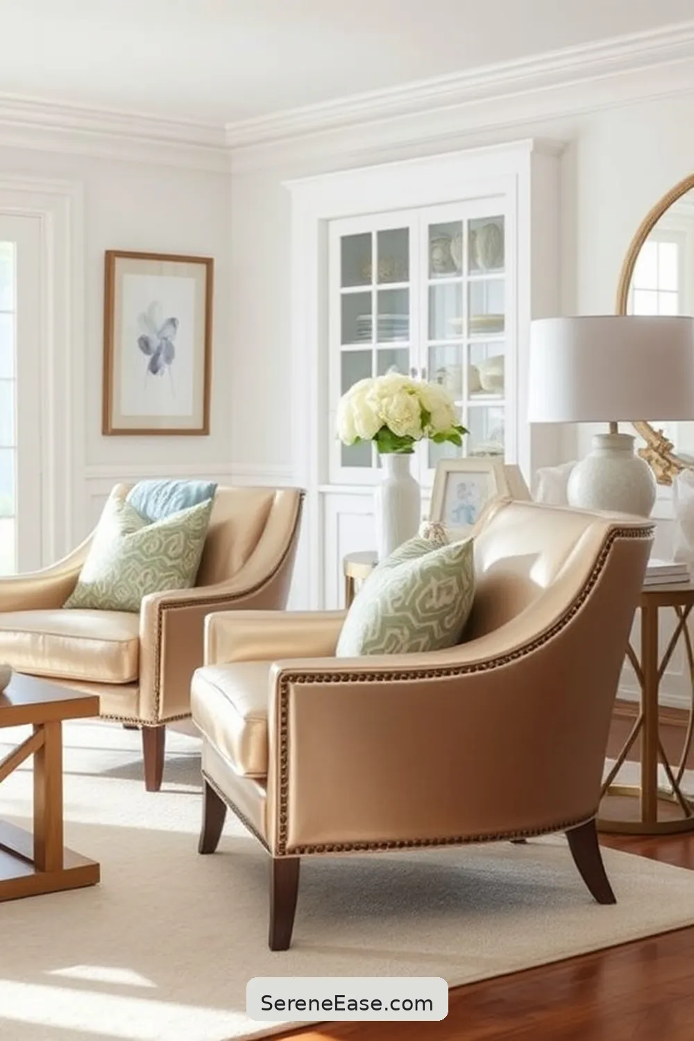 19 Stunning Ways to Incorporate Metallic Accents in Your Coastal Living Room Style 12 Add Metallic Accent Chairs for 19 Stunning Ways to Incorporate Metallic Accents in Your Coastal Living Room Style