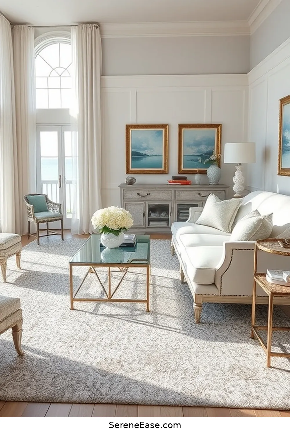 19 Stunning Ways to Incorporate Metallic Accents in Your Coastal Living Room Style 13 Incorporate Metallic Rugs for 19 Stunning Ways to Incorporate Metallic Accents in Your Coastal Living Room Style