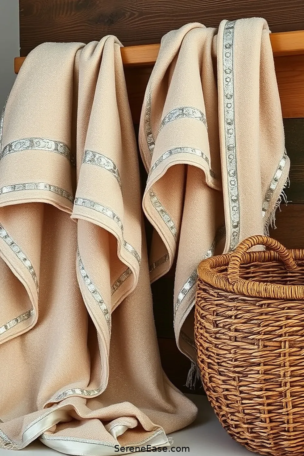 19 Stunning Ways to Use Metallic Accents in Rustic Bathroom Style 11 Incorporate Metallic Accents in Textiles for 19 Stunning Ways to Use Metallic Accents in Rustic Bathroom Style