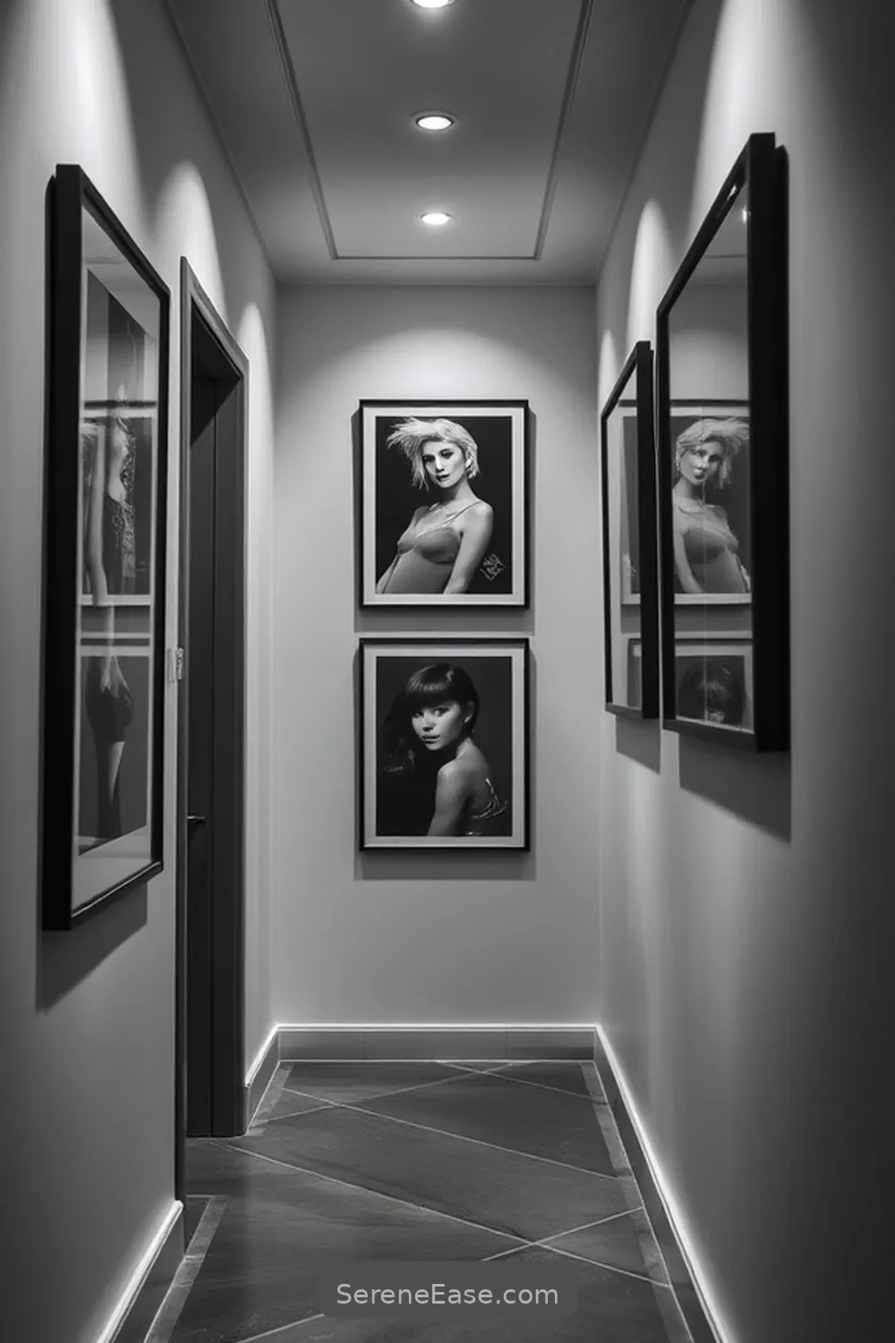 19 Ways to Achieve Black and White Minimalist Style in Your Hallway 14 Use Black and White Photography for 19 Ways to Achieve Black and White Minimalist Style in Your Hallway