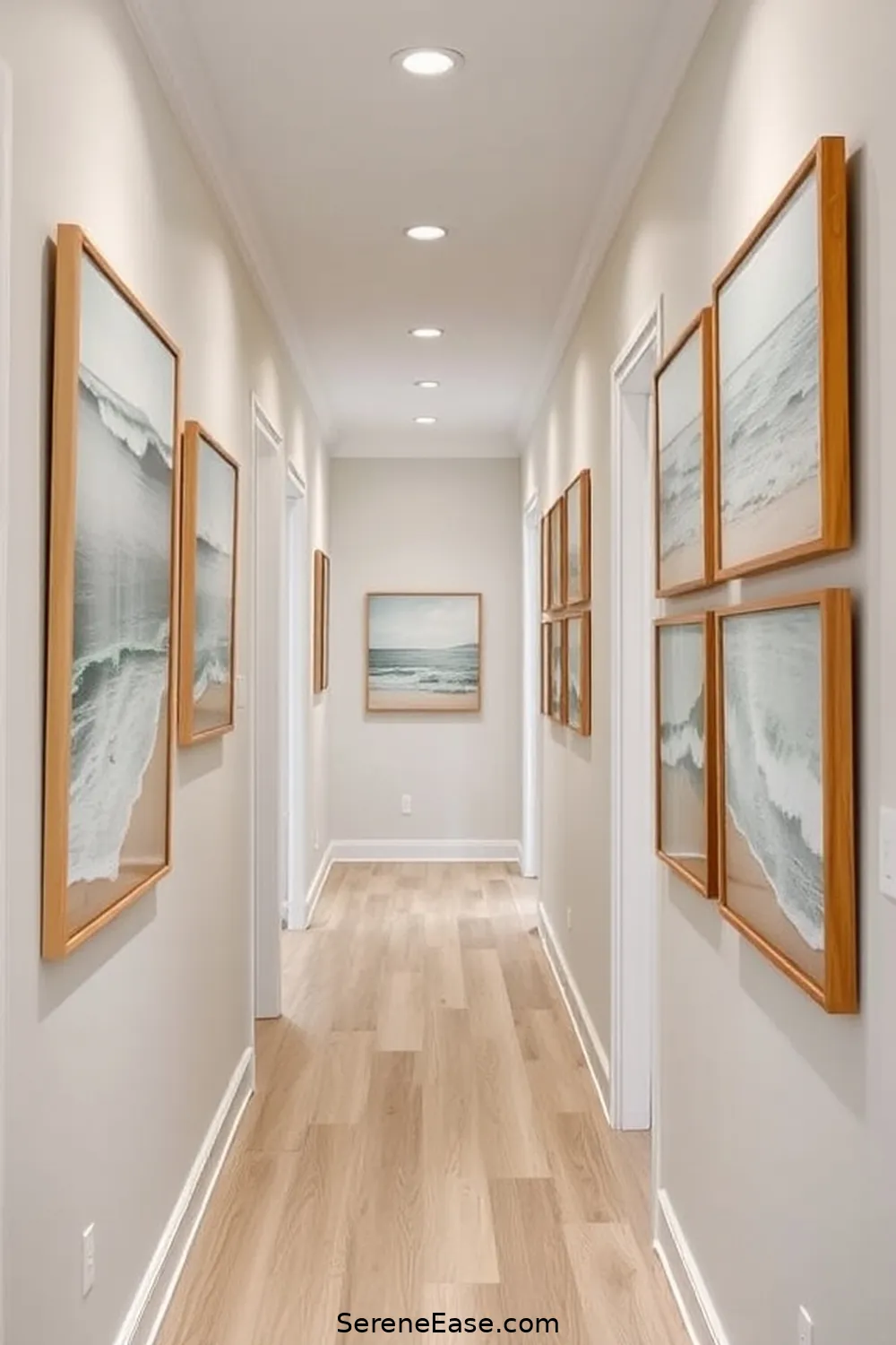 19 Ways to Achieve Monochromatic Coastal Style in Your Hallway 5 Select Coastal Artwork for 19 Ways to Achieve Monochromatic Coastal Style in Your Hallway