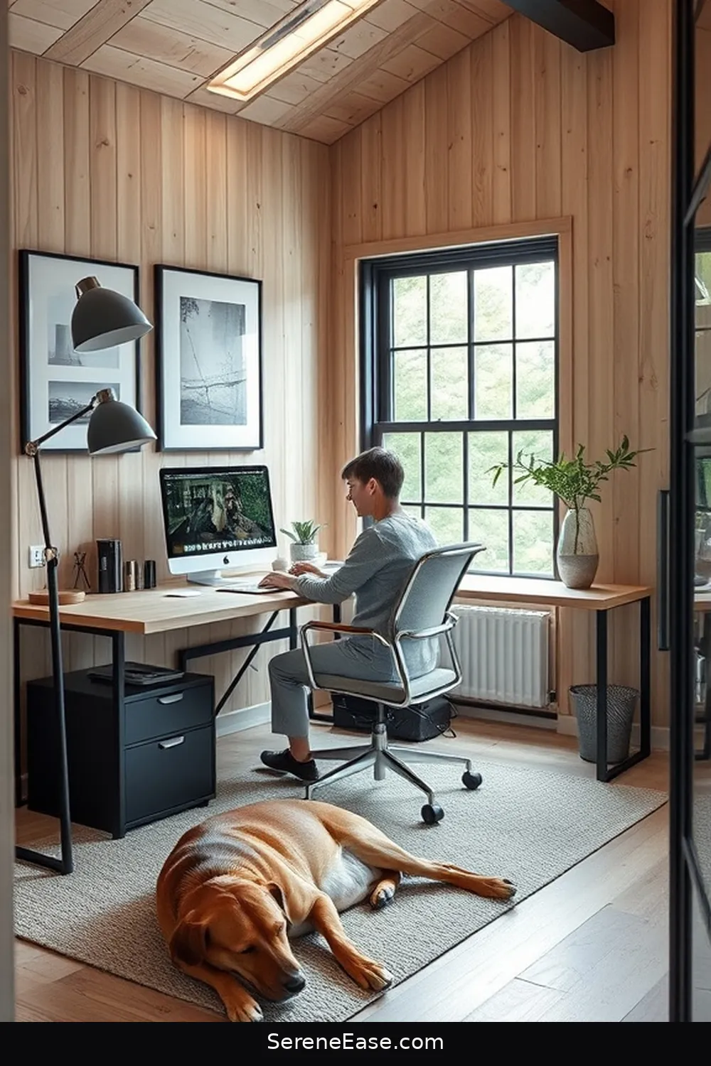 19 Ways to Achieve Monochromatic Home Office Modern Farmhouse Style 20 19. Balance Light and Dark Tones for 19 Ways to Achieve Monochromatic Home Office Modern Farmhouse Style