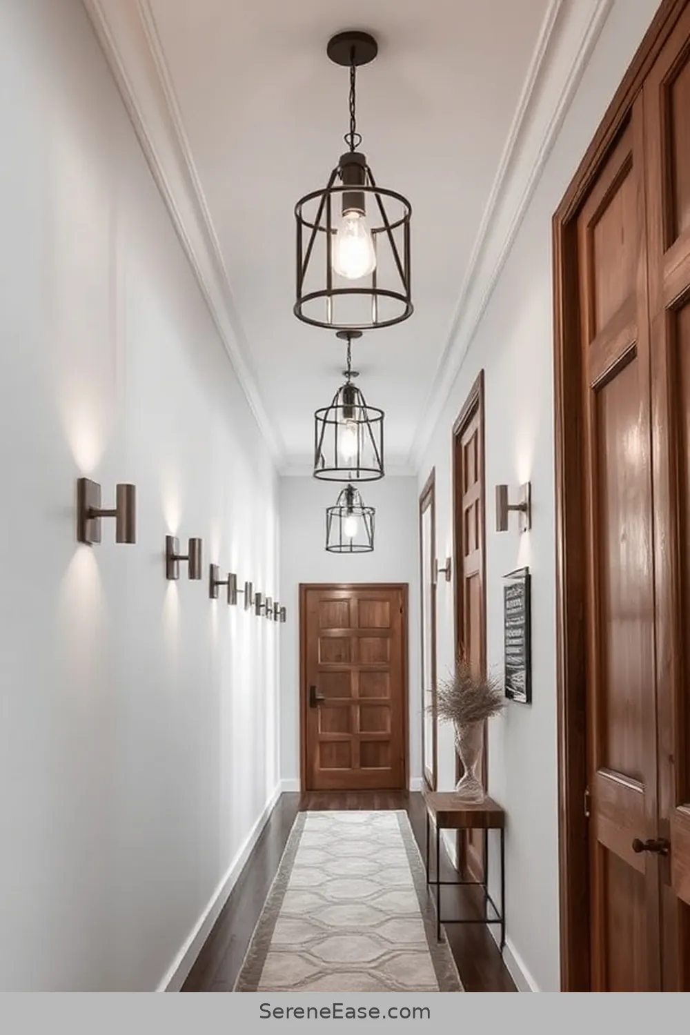 19 Ways to Achieve a Monochromatic Hallway in Modern Farmhouse Style 4 Select Statement Lighting Fixtures for 19 Ways to Achieve a Monochromatic Hallway in Modern Farmhouse Style