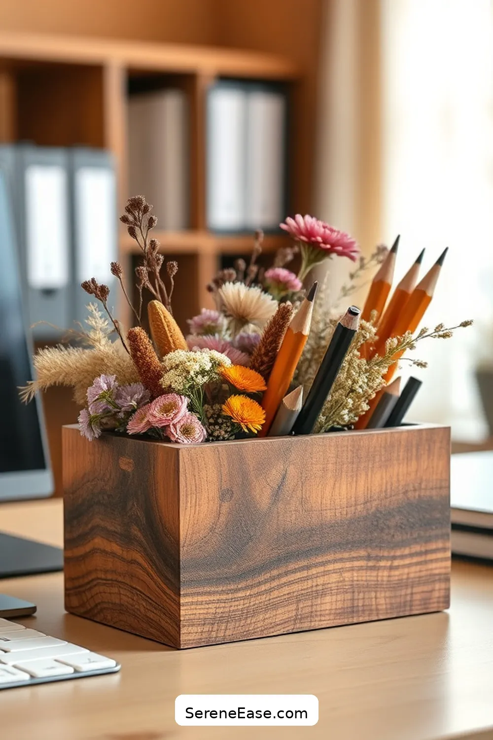 19 Ways to Incorporate Earth Tones Into Rustic Home Office Style 18 Add a Rustic Desk Organizer for 19 Ways to Incorporate Earth Tones Into Rustic Home Office Style