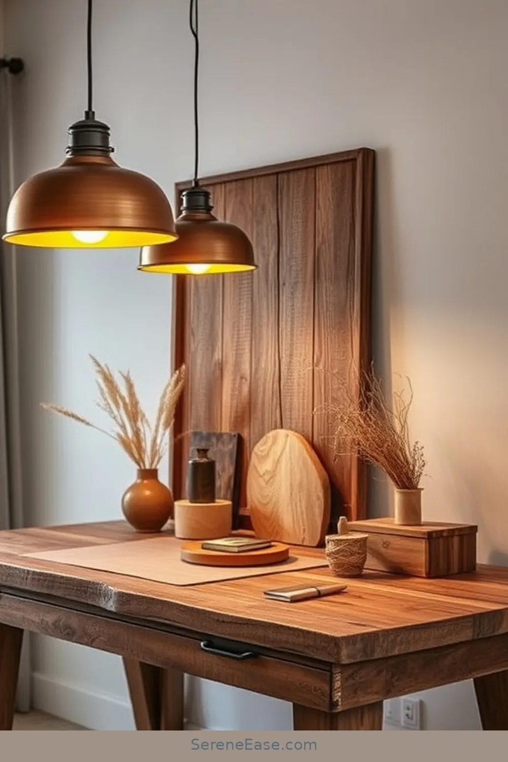 19 Ways to Incorporate Earth Tones Into Rustic Home Office Style 13 Choose Warm Lighting Fixtures for 19 Ways to Incorporate Earth Tones Into Rustic Home Office Style