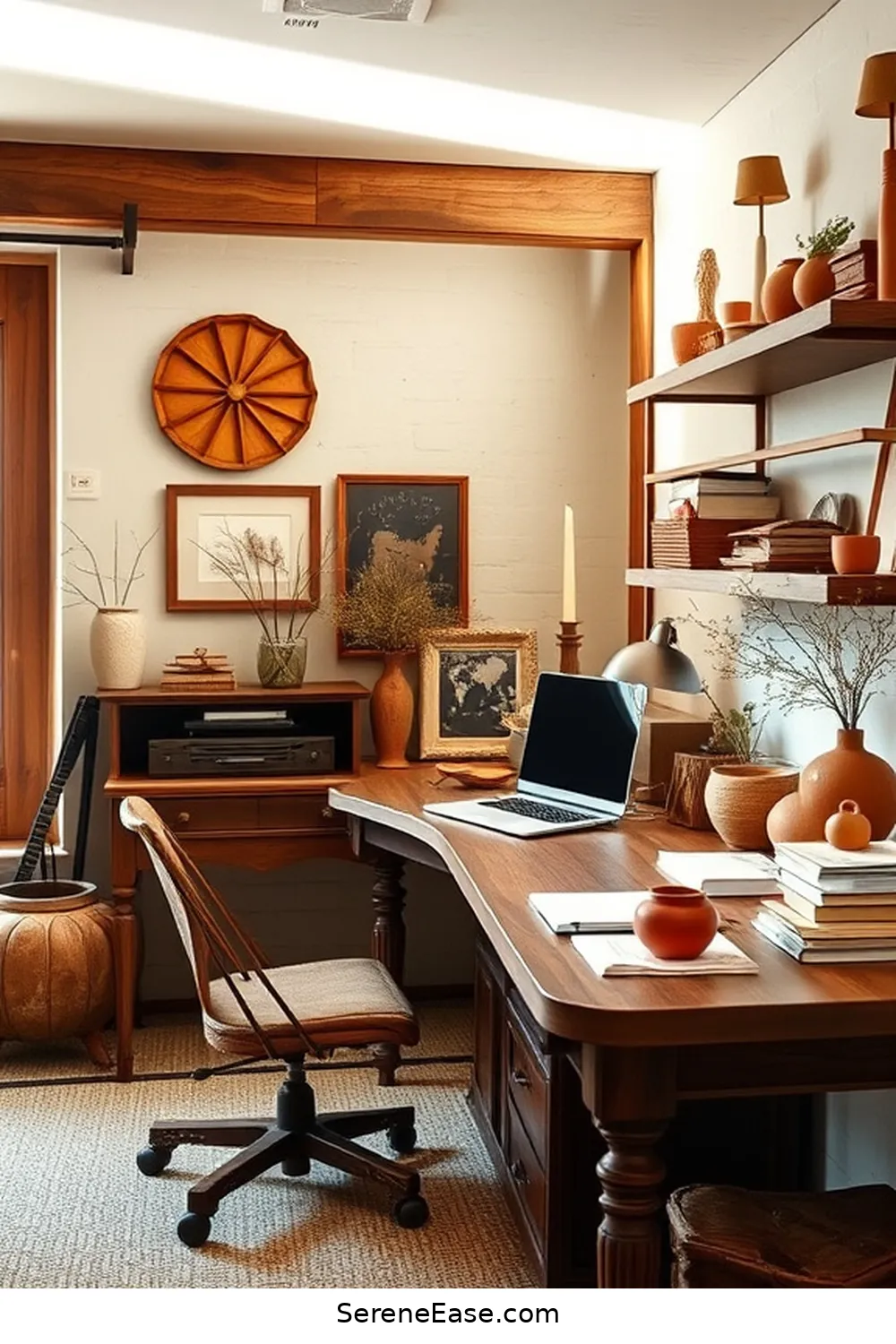 19 Ways to Incorporate Earth Tones Into Rustic Home Office Style 12 Incorporate Clay or Ceramic Accessories for 19 Ways to Incorporate Earth Tones Into Rustic Home Office Style